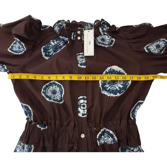 NWTs Never A Wallflower  Button Front Elastic Collar Shirt Dress (S) - Picture 10 of 15